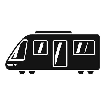 Side view train icon simple vector. Fast speed move Illustrazione stock