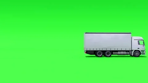 Side View Truck Green Screen Animation Stock Footage 323494735