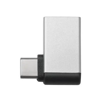 Side view of USB type C to USB OTG angle adapter Side view of USB type C t... Stock Photos