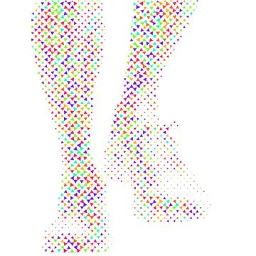 Side view of vector runner silhouette in geometric style Stock Illustration