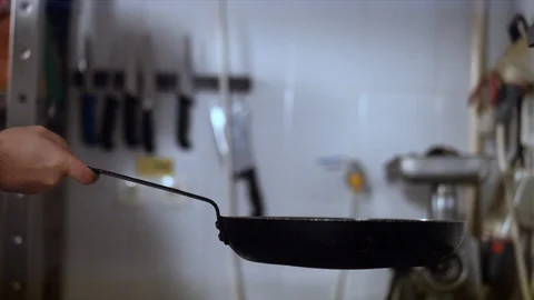 Side view of vegetables in a pan Video stock 86467925