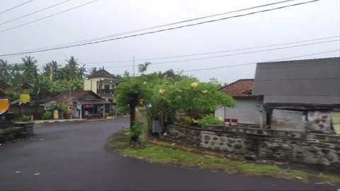 Side View, Vehicle Shot, Driving, View From Road, Java, Indonesia Stock Footage 246974809