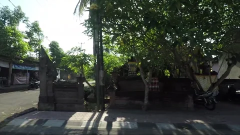 Side View, Vehicle Shot, Driving on the road, Bali, Indonesia Stock Footage 251979686