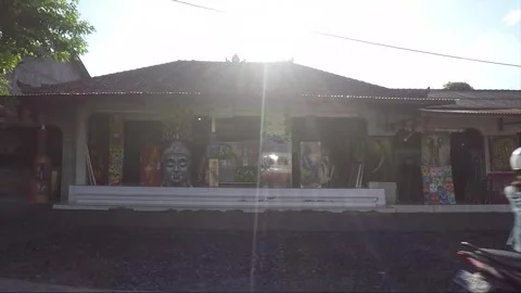 Side View, Vehicle Shot, Driving on the road, Bali, Indonesia Stock Footage 251979841
