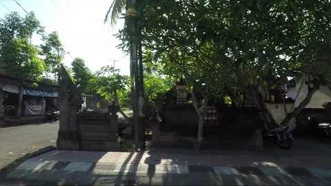 Side View, Vehicle Shot, Driving on the road, Bali, Indonesia Stock Footage 251979948