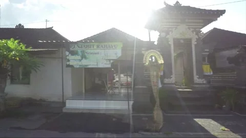 Side View, Vehicle Shot, Driving on the road, Bali, Indonesia Stock Footage 252446745