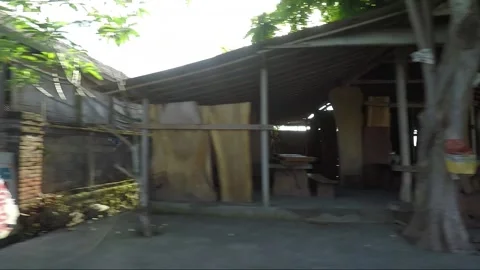 Side View, Vehicle Shot, Driving on the road, Bali, Indonesia Video stock 252488809