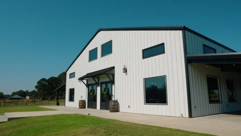 Side View of Vineyard Wedding Venue Stock Footage 301872029