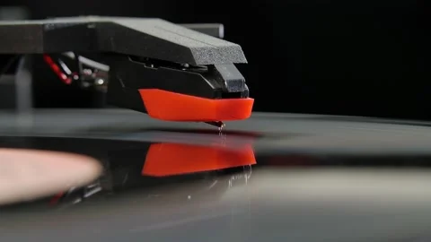 Side view vinyl record spinning on old school record player. Wide shot close up Stock Footage 143943737