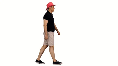 guy walking side view