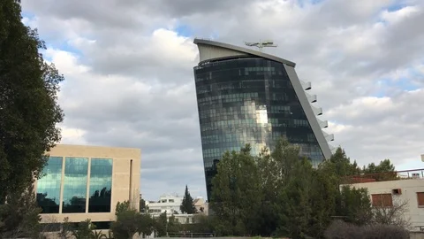 Side view of Wargaming building in Nicosia Stock Footage 89946125
