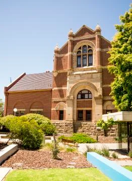 Side view of Western Australian Museum building in Perth Stock Photos