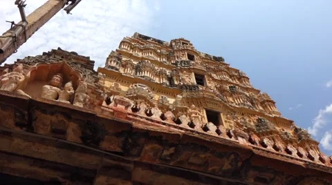 Side of Virupaksha Temple 库存影片 43855778