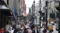 Side Walk Street Pedestrians NY Crowd Walking Crossing Street New York City NYC HD Footage