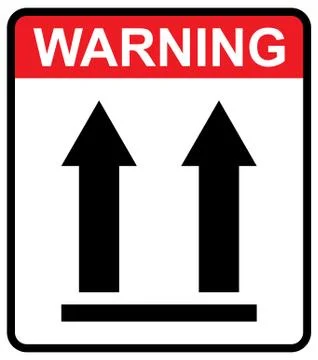 This side up warning flat icon isolated on white background. Package symbol, Stock Illustration