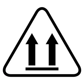 This side up warning flat icon isolated on white background. Package symbol, Stock Illustration