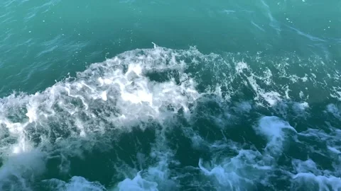 Side Waves of the Whale Watching Boat Stock Footage 250287282