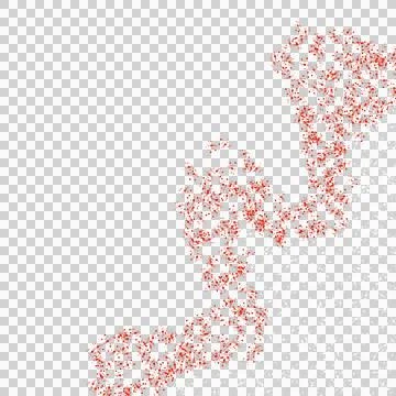 Side Wavy Particle Frame Indonesia Flag Overlay Stock Illustration