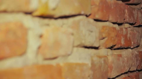 Side Way Image of the Brick Wall Being Shown. Stock Footage 62523276