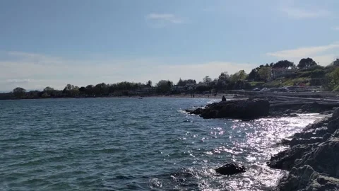 Off to the side of Willow's Beach Stock Footage 190812308