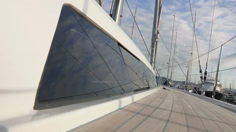 Side window of sailing boat Stock Footage 32322022