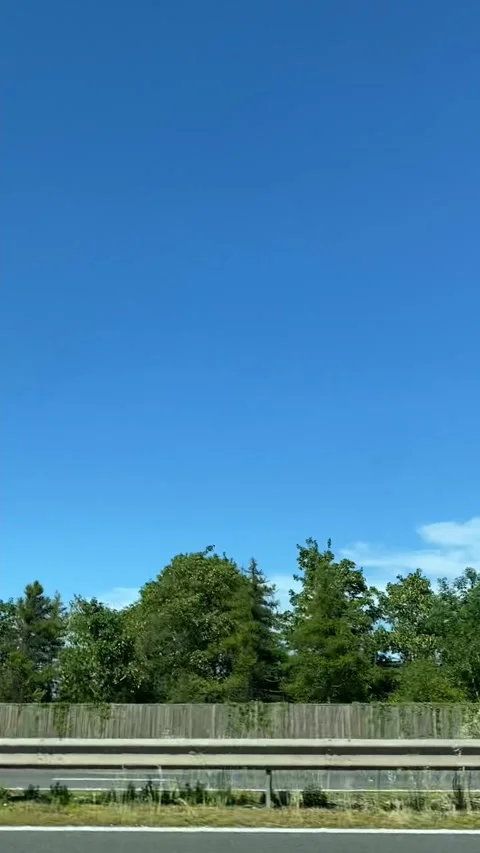 Side Window View of British Motorways Drive From Luton to Oxford Stock Footage 313702659