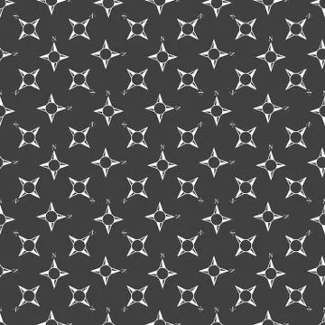 Side of the World, compass web icon. flat design. Seamless gray pattern. Stock Illustration