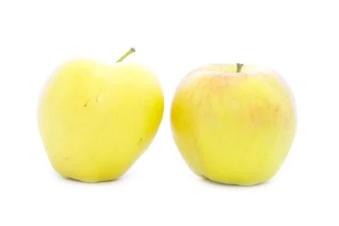 Side yellow apple shape fruit Stock Photos