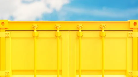 Side of the yellow container. Abstract background for put banner and logo or  Stock Illustration