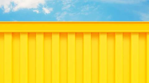 Side of the yellow container. Abstract background for put banner and logo or  Illustrazione stock