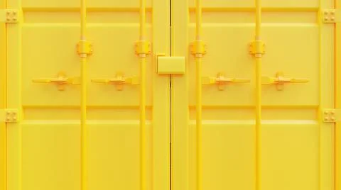 Side of the yellow container. Abstract background for put banner and logo or  Illustrazione stock