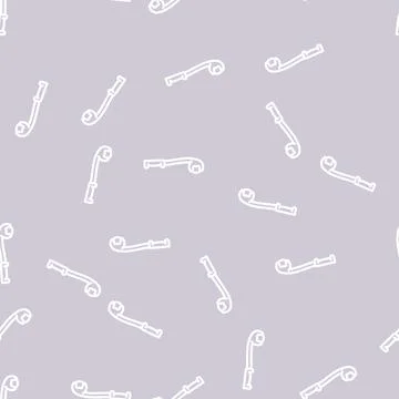 Sidearm ball thrower line vector seamless pattern Stock Illustration