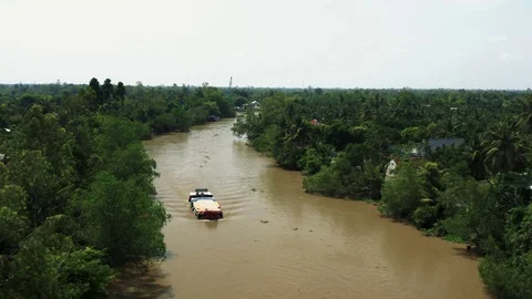 Sidearm of the Mekong River Stock Footage 97503528