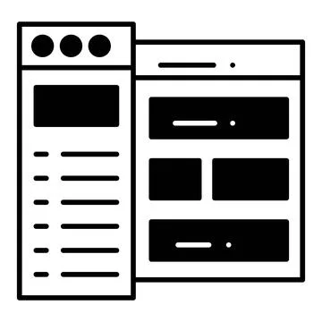 Sidebar Dualtone Icon Stock Illustration