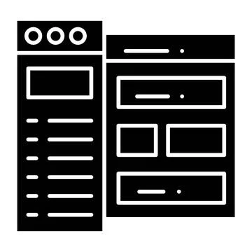Sidebar Glyph Icon Stock Illustration