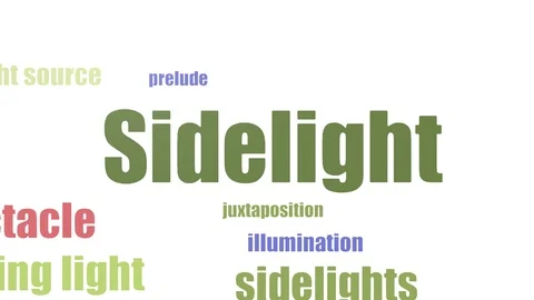 Sidelight Tag Cloud Animated On White Background Stock Footage 103094007