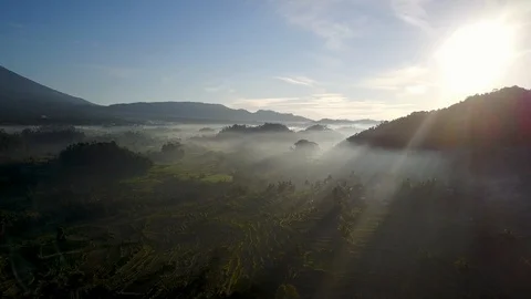 Sideman MtAgung Drone 1 Video stock 127728694