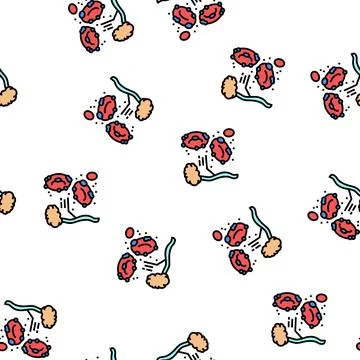 Sideroblastic anemia sick vector seamless pattern Stock Illustration