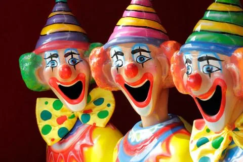 Sideshow Carnival Clowns Stock Photos