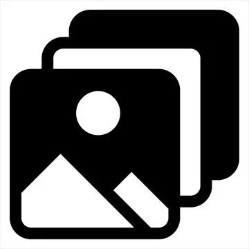 Sideshow glyph icon vector illustration isolated on white background Stock Illustration