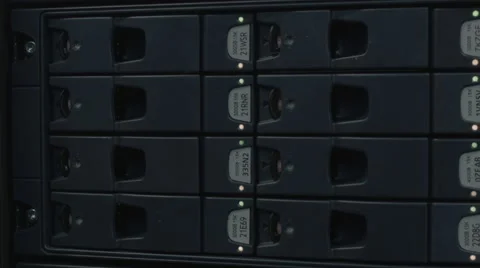 Sidesweep over HDD array Video stock 57747510