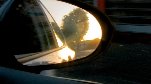 Sideview mirror while driving 02 Stock Footage 89482050
