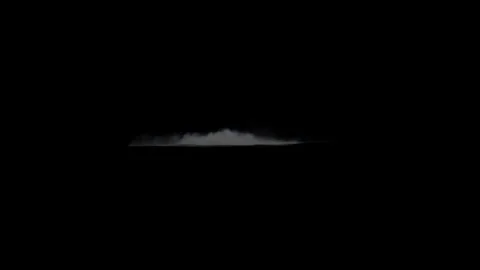 Sideview smoke puff loop on black screen background, 300 frames seamless loop 4k Stock Footage 330682620