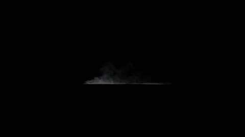 Sideview smoke puff loop on black screen background, 300 frames seamless loop 4k Stock Footage 330682625