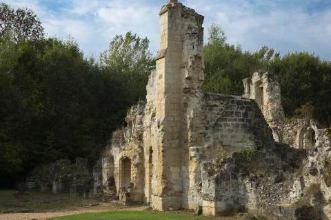 Sideview of the wall with the main entrance. Stock Photos