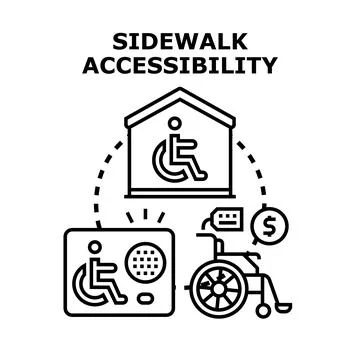 Sidewalk accessibility concept vector illustration Stock Illustration