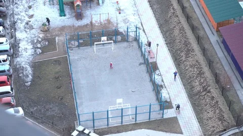 The sidewalk and Playground Stock Footage 88670130