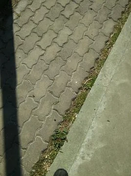 Sidewalk background with different elements in space in close up effect in da Fotos Stock