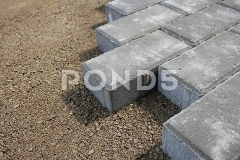 Sidewalk from bricks Stock Photos