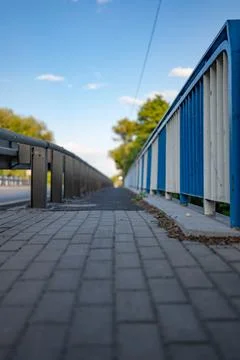 Sidewalk on bridge Foto stock